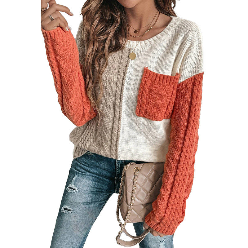 Pull Laine Col Rond Manches Longues