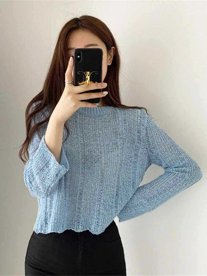 Pull Soie Glacée Élégant et Confortable