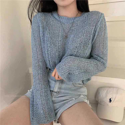 Pull Soie Glacée Élégant et Confortable