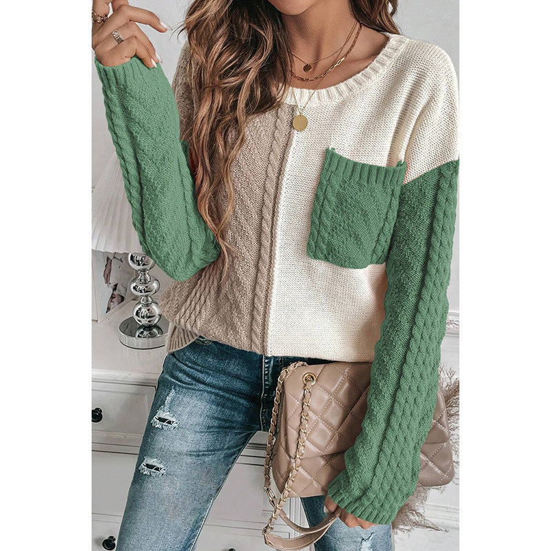 Pull Laine Col Rond Manches Longues